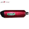 Allextreme 370Mm Motorcycle Exhaust Muffler Triangle Pipe Stainless Steel Silencer System With Db Killer Modified Scooter Diameter 38-51Mm - Red