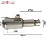 AllExtreme EXLGE51 51mm Inlet Long Launcher Grenade Shape Exhaust Pipe Muffler Silencer Compatible for Scooter Motorbike Dirt Bike ATV Quad Bike (Silver)