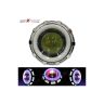 Allextreme EXDRPWB1 High Intensity Led Projector Lamp Stylish Dual Ring COB LED Headlight with Hi/Low Beam and Flasher Function for All Bikes (15W, White & Blue)