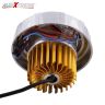 Allextreme EXPL2RB High Intensity Led Projector Lamp Dual Ring COB LED Headlight with Hi/Low Beam and Flasher Function for All Bikes (15W, Red & Blue)