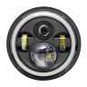 Allextreme EX7IFH1 7 Inch Round LED Headlight with Halo Angle Eyes & Hi/Low Beam Headlamp for Jeep Wrangler Harley Davidson (Pack of 1)