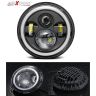Allextreme EX7IFH1 7 Inch Round LED Headlight with Halo Angle Eyes & Hi/Low Beam Headlamp for Jeep Wrangler Harley Davidson (Pack of 1)