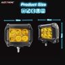 Allextreme EX6AY041 6 LED Fog Light Bar 30W Spot Beam Off Road Driving Lamp Cree Universal Fitting LED for Truck Car ATV SUV Jeep Bikes (Amber Yellow)
