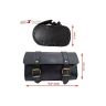 Allextreme EXBSBUB Motorcycle Backseat Saddle Bag Water Resistant Leatherette Front & Rear Seat Bike Tool Kit Storage Organizer Compatible with Bullet (Black)