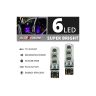 Allextreme EXT10M2P T10 RGB Car Interior Parking Bulb 6SMD Multicolour Light with Wireless Remote Control Ideal for Car Decoration (3W, RGB, 2 PCS)