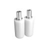 AllExtreme Motorcycle Footrest Universal Mini Metal Rear Foot Pegs with Additional Fittings for Motorbikes- White, Set of 2