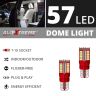 Allextreme EXW5WP2 Universal T10 LED Parking Light 57 SMD Super Bright Interior Pilot License Plate Dome Indicator Lamp Bulb for Car Bike and Motorcycle (5W, White, 2 PCS)