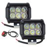 Allextreme 18 Watt 6 LED CREE Fog Light Drl Lamp with On Off Button Switch for All Motorcycles, Atv, Boats & Cars (White)