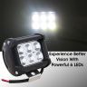 Allextreme 18 Watt 6 LED CREE Fog Light Drl Lamp with On Off Button Switch for All Motorcycles, Atv, Boats & Cars (White)