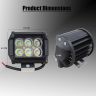 Allextreme 18 Watt 6 LED CREE Fog Light Drl Lamp with On Off Button Switch for All Motorcycles, Atv, Boats & Cars (White)