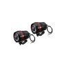 Allextreme EXU3R2P U3 CREE LED Fog Light Universal Waterproof Headlamp with Mounting Brackets for Motorcycle and Cars (9W, White & Red Light, 2 PCS)