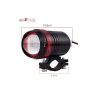 Allextreme EXU3R2P U3 CREE LED Fog Light Universal Waterproof Headlamp with Mounting Brackets for Motorcycle and Cars (9W, White & Red Light, 2 PCS)