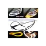 Allextreme 2Pcs 60Cm (24") Car Headlight Led Tube Strip, Flexible Drl Daytime Running Silica Gel Strip Light,(Yellow- White)