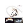 Allextreme 2Pcs 60Cm (24") Car Headlight Led Tube Strip, Flexible Drl Daytime Running Silica Gel Strip Light,(Yellow- White)