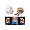 Allextreme LED Projector Lens 3 in 1 Function High & Low Beam Intensity Headlight with Flasher Function Devil Eye Rings (Blue & Red)