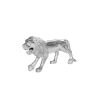 AllExtreme EXLMEL1 Universal Motorcycle Styling Lion Model Silver Plated Metal Mudguard Front Hood Bonnet Emblem for Bikes and Cars (Chrome, 1 Pc)