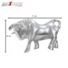AllExtreme EXBFMC1 Bull Style Bike Styling Front Mudguard Ornament Sign Emblem Logo with Chrome Finishing for Motorcycles & Bikes (Chrome, 1 PC)