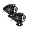 AllExtreme EXU5MW2 U5 Mini CREE LED Fog Light Work Lamp with Hi/Low, Flashing Beam for Cars ATV SUV Truck and Motorcycles (10W, White Light, 2 PCS)