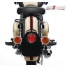 AllExtreme EXTL1CG Heavy Duty Metal Lion Model Front 7 Inch Headlight Grill Cover with Tail Light Royal Enfield Bullet Classic Electra Standard 350cc 500cc