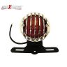 AllExtreme EXTL1CG Heavy Duty Metal Lion Model Front 7 Inch Headlight Grill Cover with Tail Light Royal Enfield Bullet Classic Electra Standard 350cc 500cc