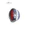 AllExtreme EXTL1CG Heavy Duty Metal Lion Model Front 7 Inch Headlight Grill Cover with Tail Light Royal Enfield Bullet Classic Electra Standard 350cc 500cc