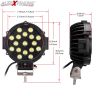 Allextreme EX7M2B2 7 Inch Round Led Fog Light Universal 17 LED Off Road Driving Roof Lamp for Jeep Bikes and Cars (51W, White Light, 2 PCS)