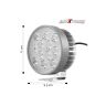 Allextreme EX12FS1 12 LED Round Fog Light Off-Road Driving Spot Lamp for Motorcycle SUV Jeep Car Truck (24W, White Light, 1 PC)