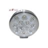 Allextreme EX12FS1 12 LED Round Fog Light Off-Road Driving Spot Lamp for Motorcycle SUV Jeep Car Truck (24W, White Light, 1 PC)