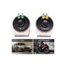 AllExtreme EXASHM2 Super Loud Air Siren 12V 510Hz Waterproof Horn Kit with 22 Magic Sounds 115DB Speaker for Cars, Truck, Train, Boat & Bike (2 PCS, Multicolour)