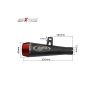 AllExtreme EX51SLR 51mm Inlet Long Grenade Launcher Shape Exhaust Pipe Muffler Silencer with Explosion Fire Shot Sound Compatible for Scooter Motorbike (Red Tail)