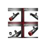 AllExtreme EX51SLR 51mm Inlet Long Grenade Launcher Shape Exhaust Pipe Muffler Silencer with Explosion Fire Shot Sound Compatible for Scooter Motorbike (Red Tail)