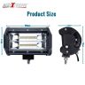Allextreme EX7IW1P 7 Inch CREE Led Fog Light 24 LED Waterproof Cube Pod Spot Lamp with Mounting Brackets for Cars and Motorcycle (72W, White Light, 1 PC)