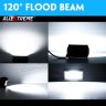Allextreme EX7IW1P 7 Inch CREE Led Fog Light 24 LED Waterproof Cube Pod Spot Lamp with Mounting Brackets for Cars and Motorcycle (72W, White Light, 1 PC)