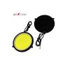 Allextreme EXRDL2P 72mm Round COB LED Switchback Daytime Running Light Compatible with All Cars (Set of 2) (Yellow)