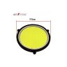 Allextreme EXRDL2P 72mm Round COB LED Switchback Daytime Running Light Compatible with All Cars (Set of 2) (Yellow)