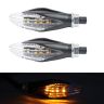 Allextreme EXTSLB2 Bullet Style Side Indicator Light Front Rear Universal Fit Turn Signal Lamp for Bikes and Motorcycles (Amber & Multicolor, 2 PCS)