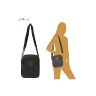 Allextreme EXBGP05G Unisex Multi-pocket Canvas Small Messenger Hand Bag Casual Travel Organizer Crossbody Shoulder Bag for Hiking & Traveling (Grey)