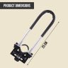 AllExtreme EXM2ULK Heavy-Duty Lancer Bike Lock Front Wheel Shocker Anti-Theft Safety with Mounting Bracket for Motorcycles Dirt Bikes Mountain Biking (Black)
