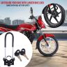 AllExtreme EXM2ULK Heavy-Duty Lancer Bike Lock Front Wheel Shocker Anti-Theft Safety with Mounting Bracket for Motorcycles Dirt Bikes Mountain Biking (Black)