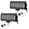 Allextreme EX24FW2 24 LED Fog Light Bar 7.5 Inch Waterproof Spot Beam Cube Worklight with Mounting Bracket for Motorcycles and Cars (72W, White Light, 2 PCS)