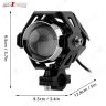 AllExtreme EXU5FW2 U5 CREE LED Driving Fog Light Fog in Aluminum Body with Switch and Mounting Brackets for All Motorcycles and Cars (10W, White Light, 2 PCS)