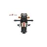 AllExtreme EXWLGB1 Heavy Duty Die Cast Iron Leg Guard Solid Front Bike Safety Crash Bar with White LED Warning Lights Compatible for BS3 and BS4 Model Royal Enfield Bullet 350cc and 500cc