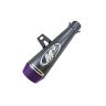 AllExtreme EX51MSP 51mm Inlet Long Grenade Launcher Shape Exhaust Pipe Muffler Silencer with Explosion Fire Shot Sound Compatible for Scooter Motorbike (Purple Tail)