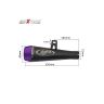 AllExtreme EX51MSP 51mm Inlet Long Grenade Launcher Shape Exhaust Pipe Muffler Silencer with Explosion Fire Shot Sound Compatible for Scooter Motorbike (Purple Tail)