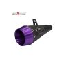 AllExtreme EX51MSP 51mm Inlet Long Grenade Launcher Shape Exhaust Pipe Muffler Silencer with Explosion Fire Shot Sound Compatible for Scooter Motorbike (Purple Tail)