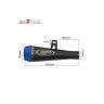 AllExtreme EX51MSB 51mm Inlet Long Grenade Launcher Shape Exhaust Pipe Muffler Silencer with Explosion Fire Shot Sound Compatible for Scooter Motorbike (Blue Tail)