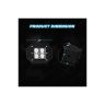 AllExtreme EX6CFL2 Dually Flush Mount 4D Optic Projector Lens CREE LED Fog Light for Truck Jeep Tractors (18W, White Light, 2 PCS)