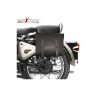 AllExtreme EXLDBSB Motorcycle Backseat Square Saddle Bag Water Resistant Leatherette Front & Rear Seat Bike Tool Kit Storage Organizer Compatible with Royal Enfield Bullet (Dark Brown)