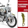 AllExtreme EXREBFM Front Mudguard Khukhri Fender Plate Brass Metal Decorative for Motorcycle Accessory
