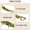 AllExtreme EXREBFM Front Mudguard Khukhri Fender Plate Brass Metal Decorative for Motorcycle Accessory